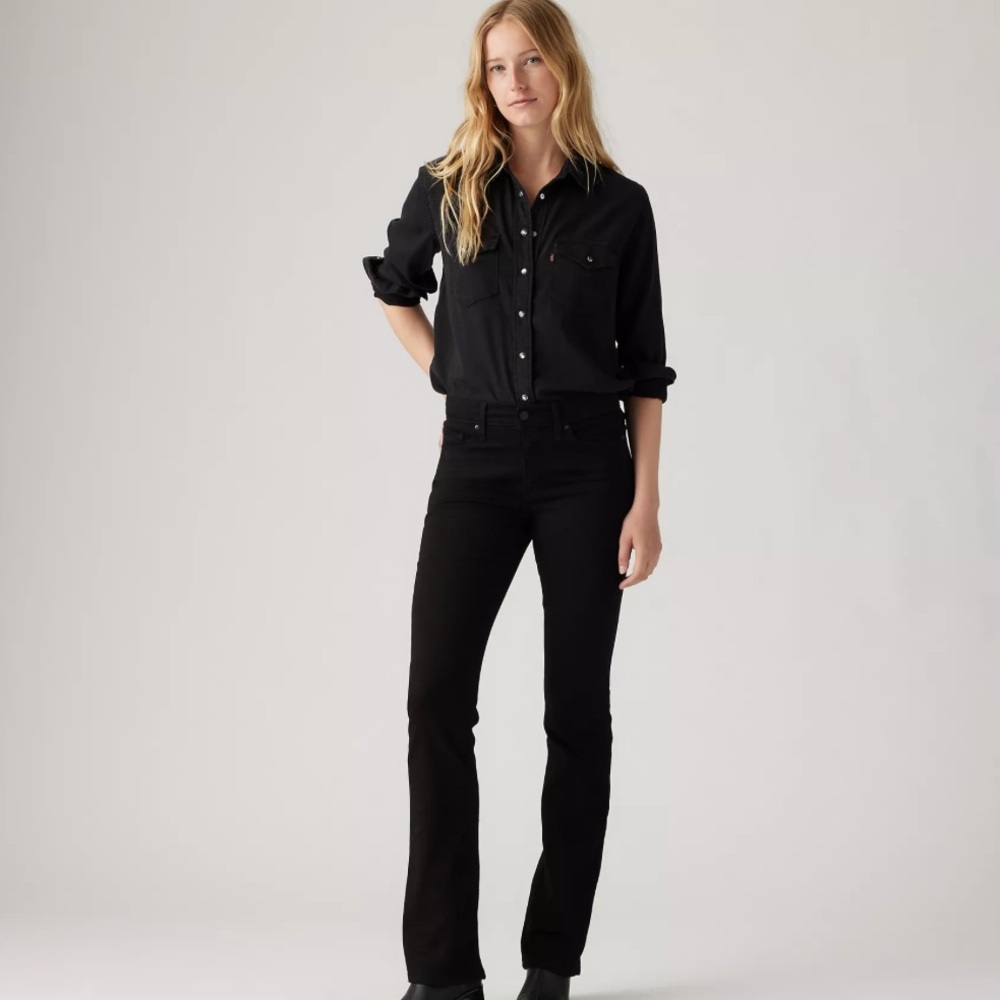 NWT Levi's 315 Shaping Bootcut Midrise Jean Black Corduroy 30 x 30